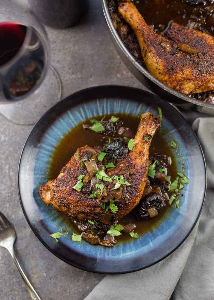 Ancho Grilled Chicken with Prune Sauce