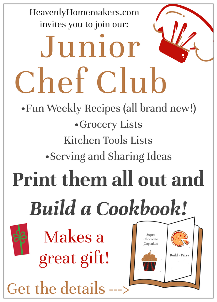 Junior Chef Club Registration OPEN AGAIN – One Week Only!