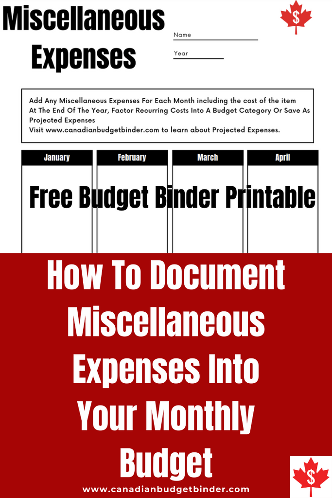 How To Document Miscellaneous Expenses: August 2021 Budget Update