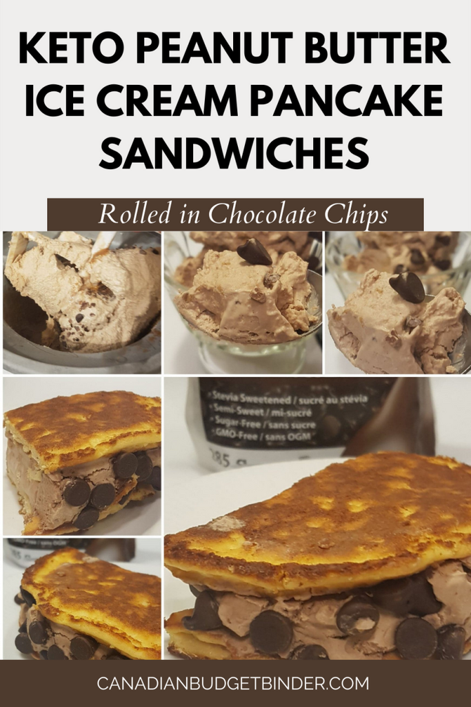 Keto Peanut Butter Ice Cream Pancake Sandwiches