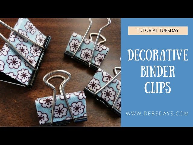 Learn how to make decorative binder clips using fabric scraps, As seen on