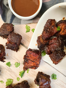 Prepare yourselves to be amazed at how delicious and easy these Poor Man’s Burnt Ends are!  Seriously.  It is literally meat candy!
