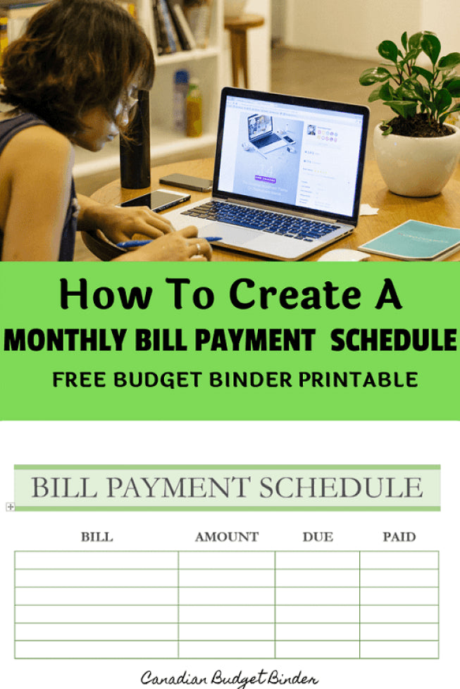 How To Create A Monthly Bill Payment Schedule (Free Printable) : Sept 2019 Budget Update