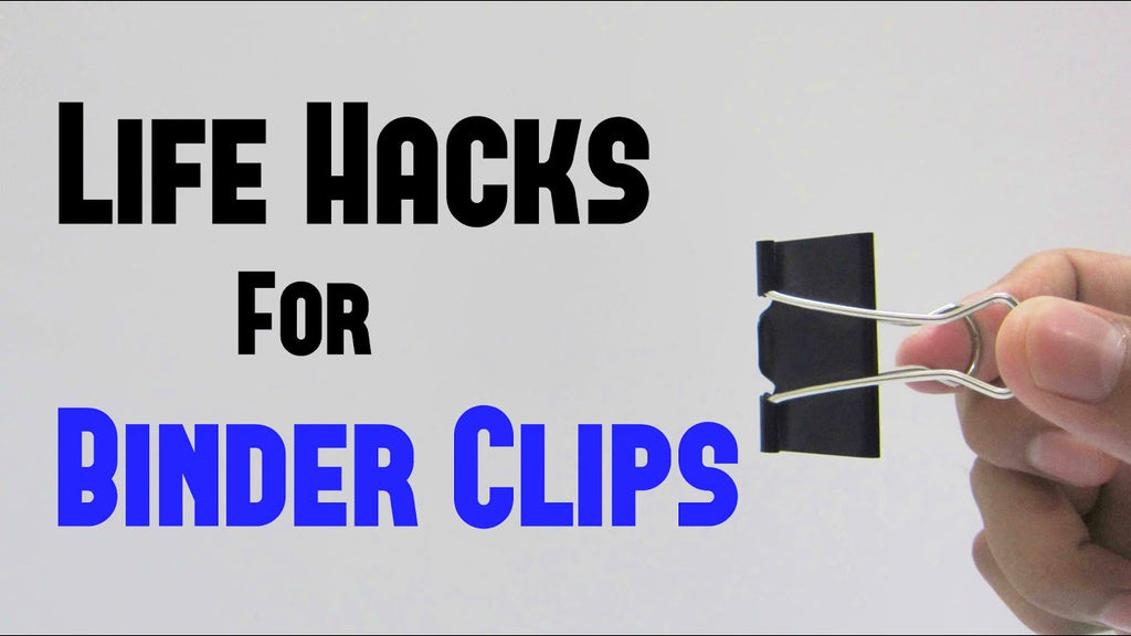 Take a quick look at some of the most common life hacks for binder clips