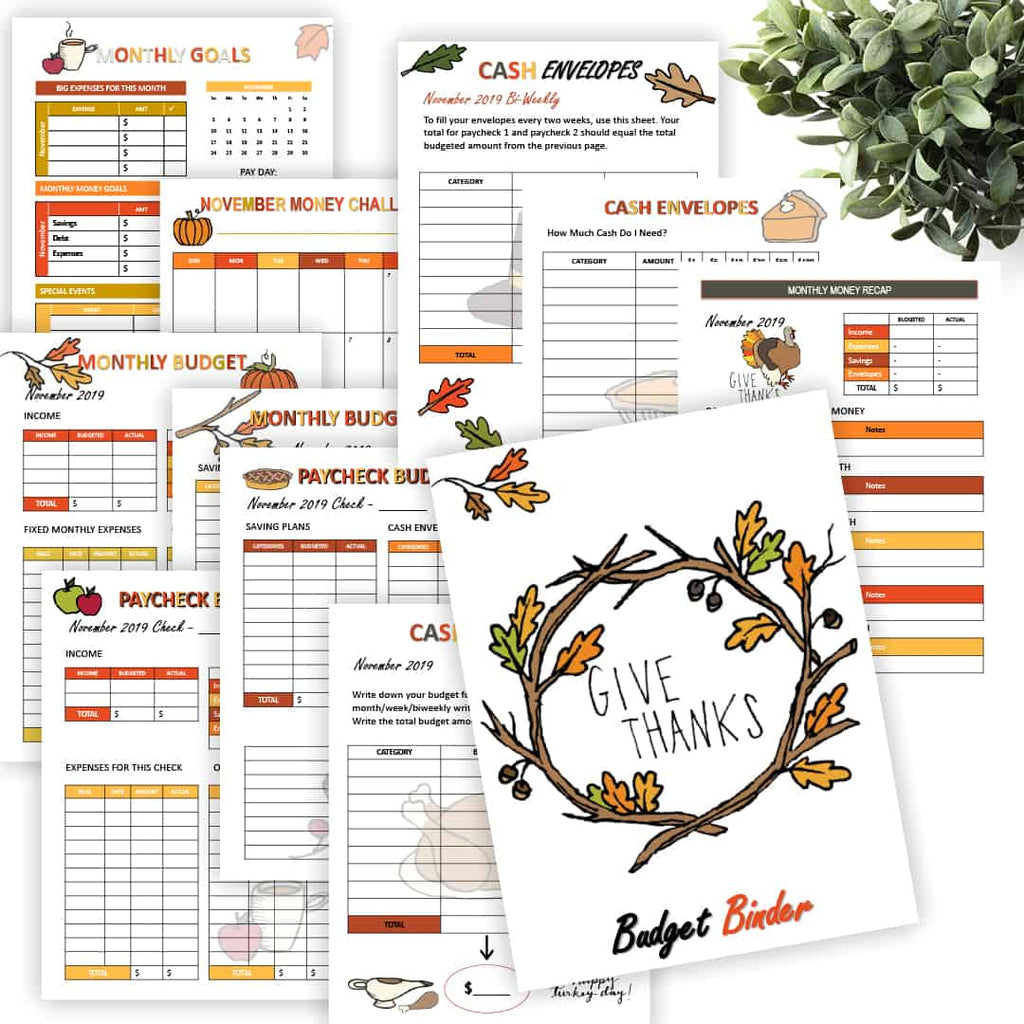 If you are a subscriber to our newsletter the November Monthly Budgeting Sheets are here and ready to download and print!