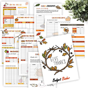If you are a subscriber to our newsletter the November Monthly Budgeting Sheets are here and ready to download and print!