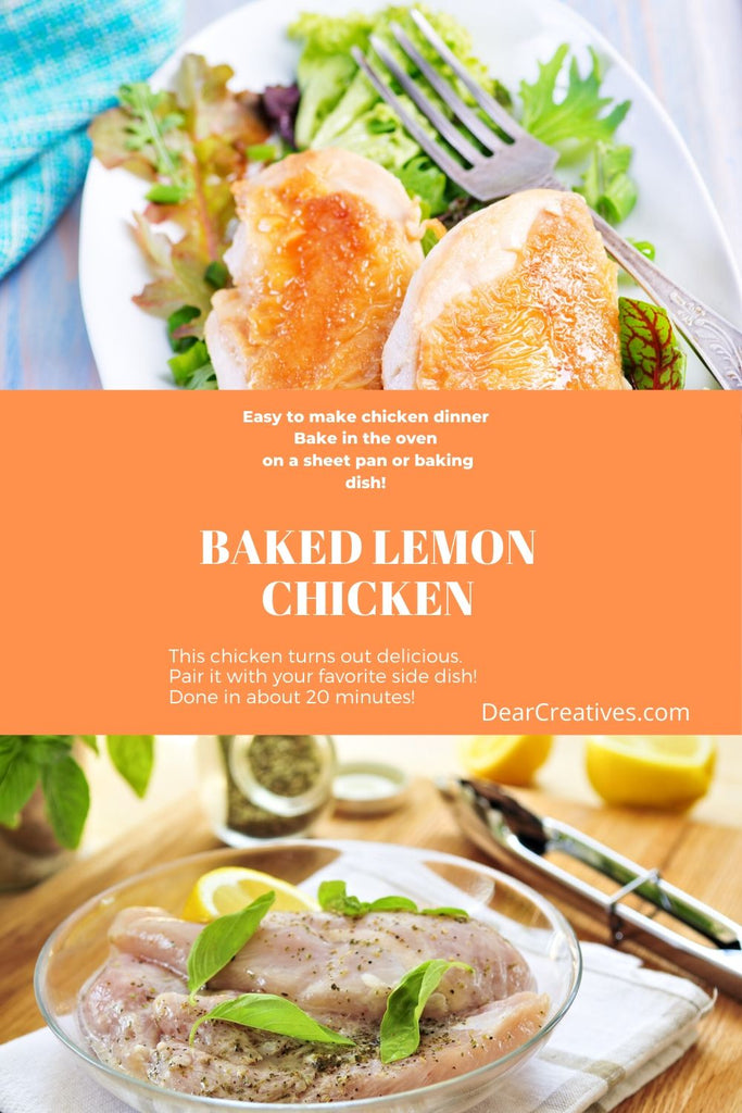 Are you looking for an easy, yet delicious recipe? This lemon baked chicken is so easy to make, then bake in the oven