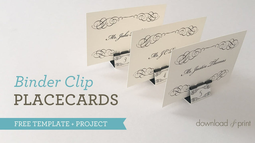 Binder Clip Place Cards VIDEO by DownloadAndPrint (4 years ago)