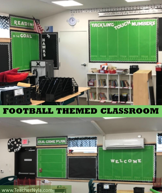 This post is a growing listing of Football Themed Classroom Ideas that are perfect for an elementary classroom or middle school classroom.  An American Football theme is all about teamwork, co-operation, and goal setting