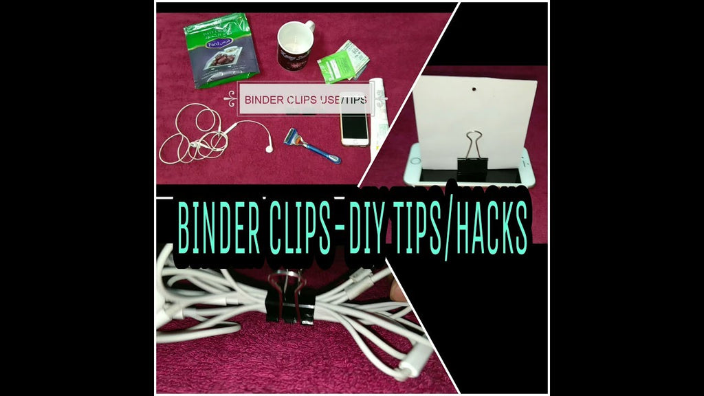 Binder Clip Hacks | DIY | Uses of binder clip | By home on tube by Home On Tube (3 years ago)