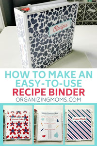 Using a recipe binder can help you organize all of your favorite recipes together in one place