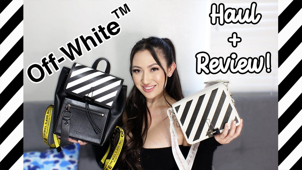 OFF-WHITE HAUL | Diagonal Stripe Binder Clip Bag Diagonal Stripe Binder Clip Backpack review by Videos By Vic (10 months ago)