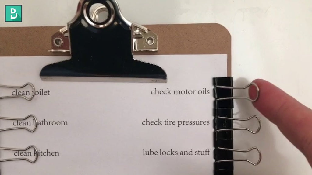 binder clip checklist (reusable and pen-free) by David Bakker (2 years ago)
