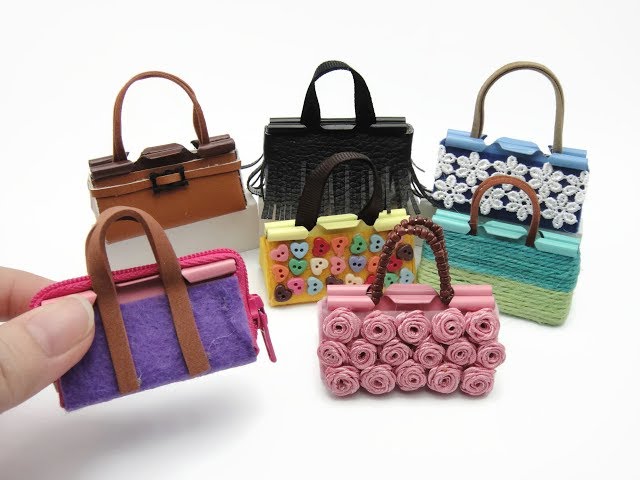 7 DIY Miniature Binder Clip Barbie Mini Bags - Easy! An easy DIY tutorial to make Barbie mini accessories