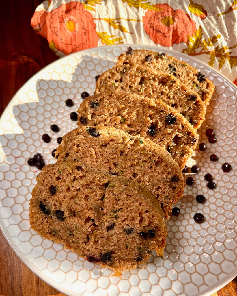 Vegan Blueberry Zucchini Bread