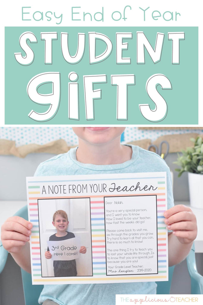 Easy End of Year Student Letter Gifts