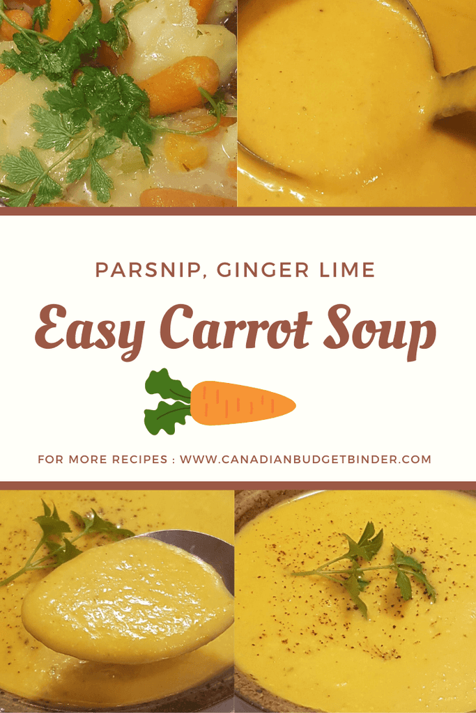 Carrot Soup With Parsnip, Ginger and Lime