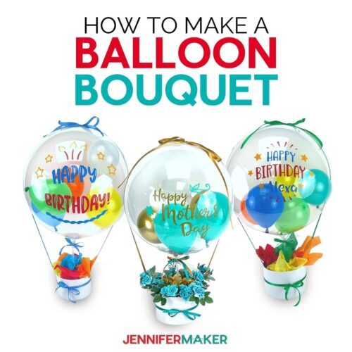 How to Make a Balloon Bouquet & Put Vinyl on Balloons!
