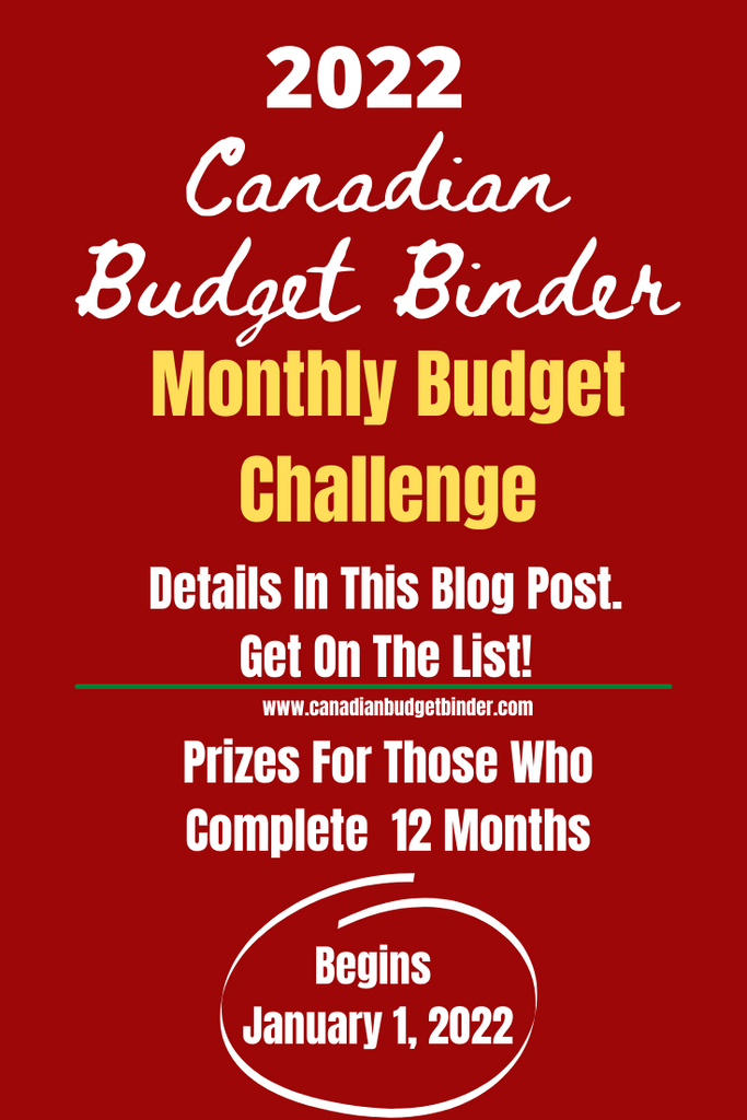 Join The 2022 Budget Challenge: October 2021 Budget Update