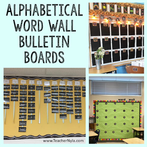 Alphabetical Word Wall Bulletin Boards