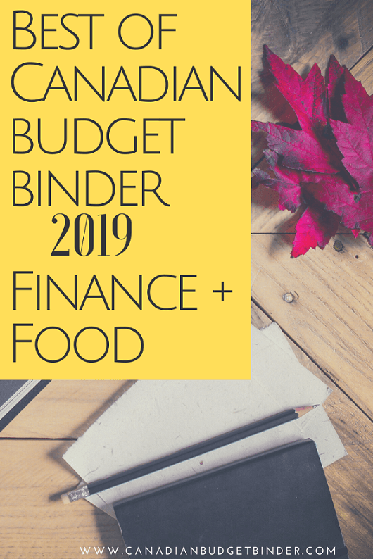 Best Of Canadian Budget Binder 2019 Finance + Food