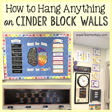 How to Hang Anything on Classroom Cinder Blocks