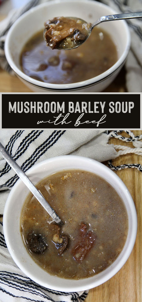 Crock Pot Mushroom Barley Soup