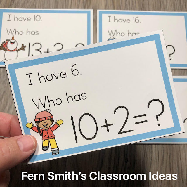 Grab This Cute Winter Themed Addition Sums to 20 I Have, Who Has? Card Game For Your Class Today!