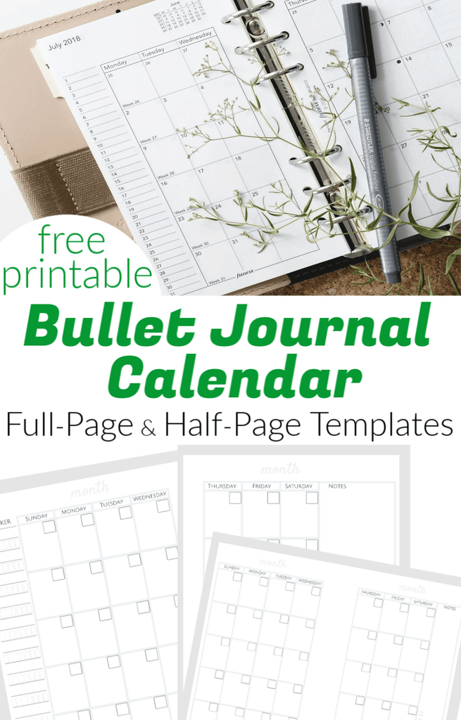 Bullet Journal Calendar