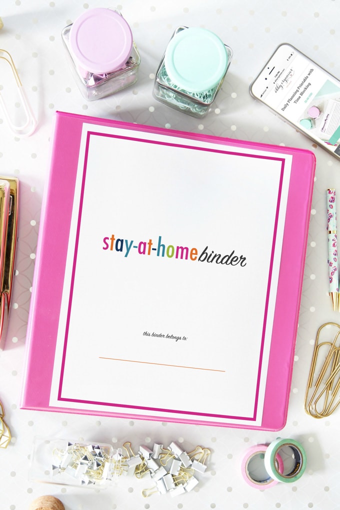 Free Printable Stay-at-Home Binder