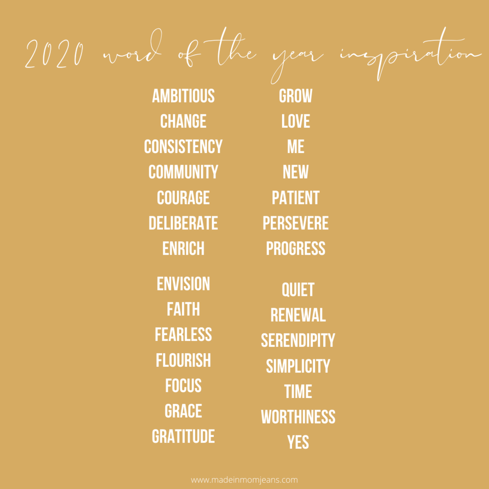 2020 Word of the Year + My Goals for 2020