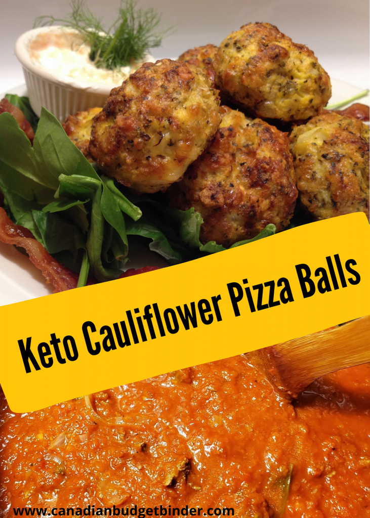 Cheesy Cauliflower Pizza Balls (Keto)