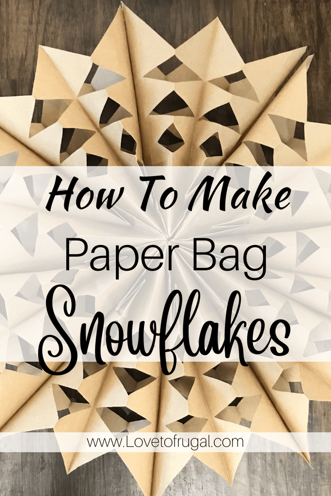 How To Make Paper Bag Snowflakes
