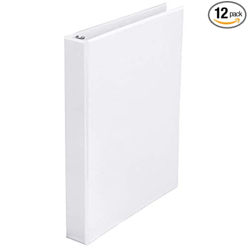 12-Pack Amazon Basics 1 Inch, 3 Ring Binder only $14.85