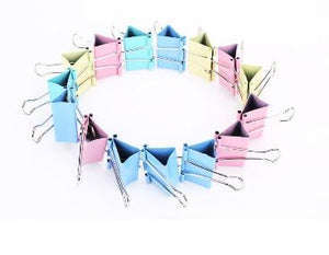 10Pcs Colorful Metal Binder Clips 15mm Notes Letter Paper Clip Office Supplies Color Random Office Binding Products OBT013