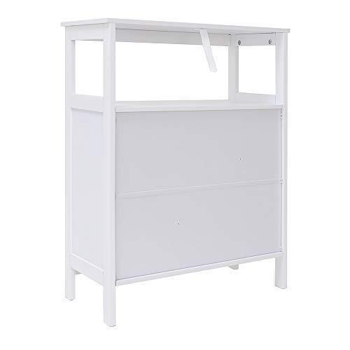 Purchase iwell bathroom floor storage cabinet with 1 adjustable shelf 3 heights available free standing kitchen cupboard wooden storage cabinet with 2 doors office furniture white ysg002b