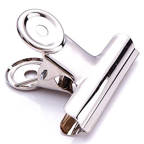 Codall 24 Pack 2 inch Large Metal Hinge Clips, Silver Bulldog Paper Clip Clamp/Money File Binder Clips for Pictures, Photos, Home Office Supplies (51mm)