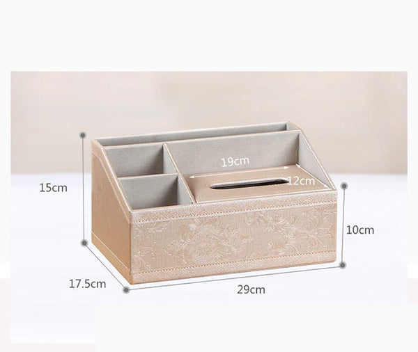 The best ladder multifunctional tissue box cover pu leather pen pencil remote control holder office desk organizer white soft sheep