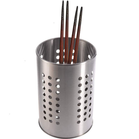 kitchen Utensil Holder, 7" Stainless Steel Cooking Silverware Storage Stand Flatware Organizer Stovetop Drying Caddy