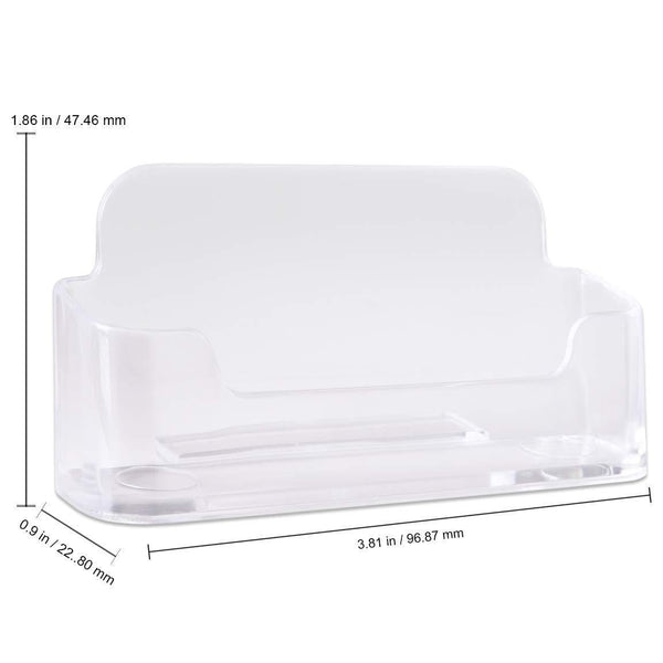 Heavy duty 1200 pack beauticom premium business name card holder desktop counter top acrylic plastic single display stand for professional personal home office use