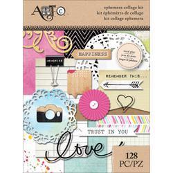 Art-C Ephemera Collage Pack 128/Pkg-Word Play