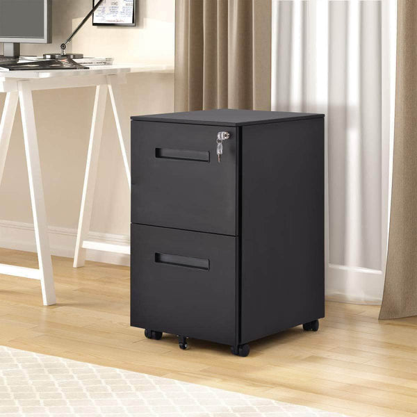 Save on file cabinet mobile 2 drawer metal pedestal filing cabinets with lock key 5 rolling casters fully assembled home office modern vertical hanging folders a4 letter legal size