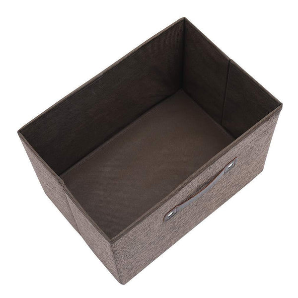 Try dmjwn foldable cloth storage tool box bin storage basket lid collapsible linen and handles organizer bins single handle for home closet office car boot brown