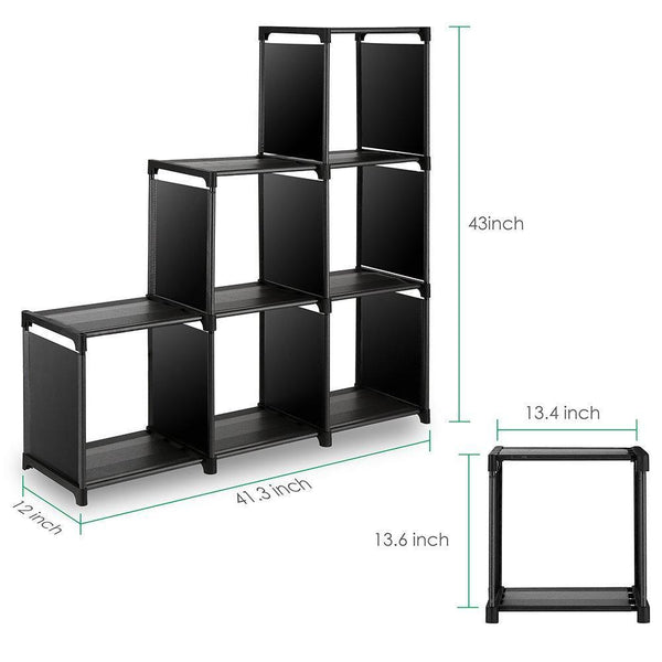 Budget tomcare cube storage 6 cube closet organizer shelves storage cubes organizer cubby bins cabinets bookcase organizing storage shelves for bedroom living room office black