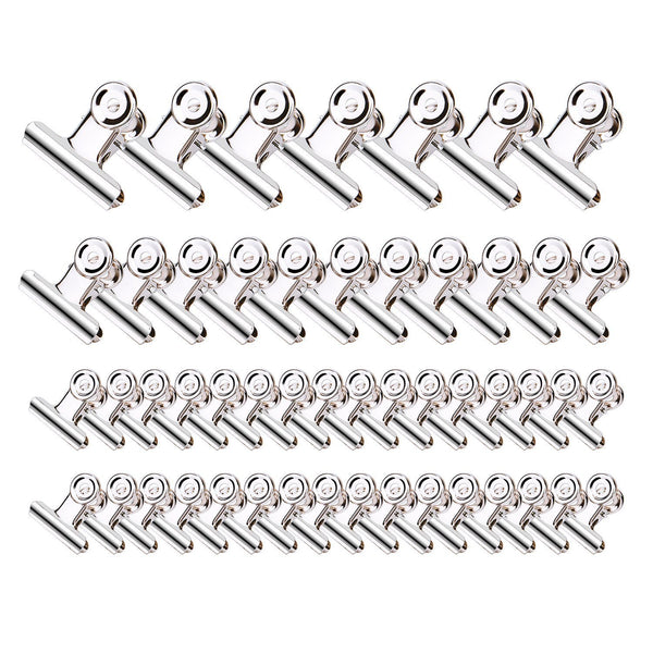 Sunmns 50 Pieces Stainless Steel Clips Heavy Duty Metal Clip for Photos Bags Kitchen Home Office Usage, 3 Sizes (1.18, 1.5, 2 inch)