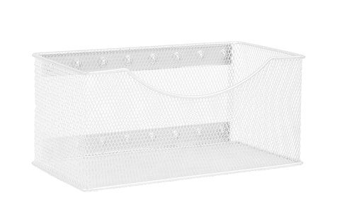 Products ybm home mesh magnetic storage basket organizer with extra strong magnets holds your whiteboard and locker accessories perfect as marker and pencil holder for office 1 large white