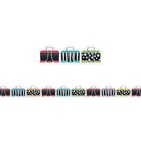 #14099 BOLD BRIGHT BINDER CLIPS BORDER