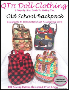 Old School Backpack 18" Doll Accessories