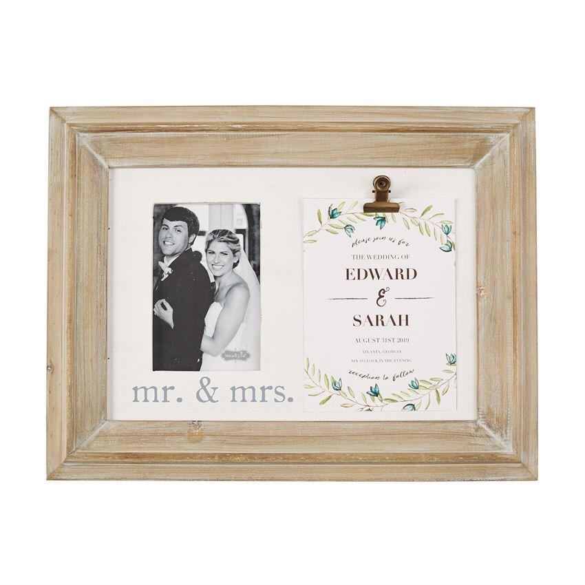 Mr. & Mrs. Binder Clip Invitation Frame