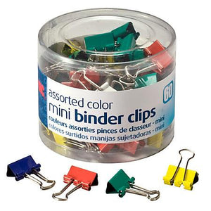 OIC Assorted Color Binder Clips Tub